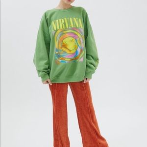 Urban Outfitters Nirvana Smile Overdyed Sweatshirt